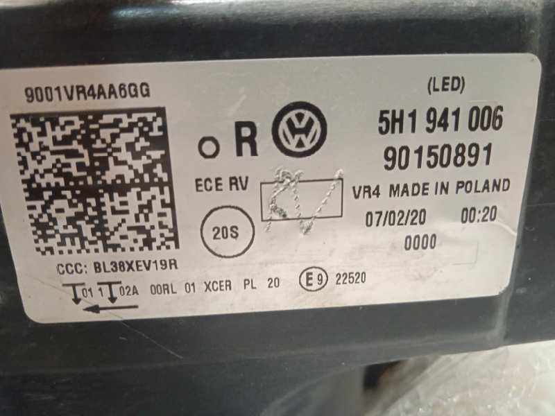Recambio de faro derecho para volkswagen golf viii lim. (cd1) style referencia OEM IAM 5H1941006  90150891
