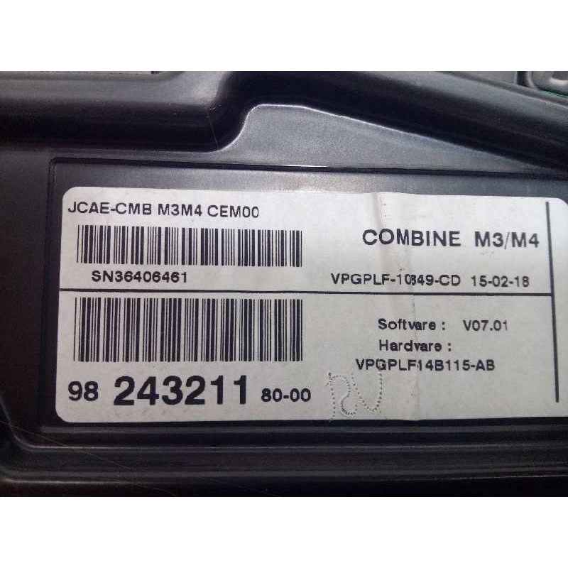 Recambio de cuadro instrumentos para citroën c-elysée shine referencia OEM IAM 9824321180  
