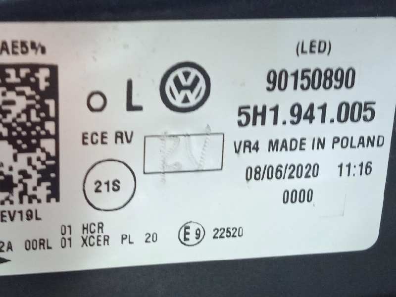 Recambio de faro izquierdo para volkswagen golf viii lim. (cd1) style referencia OEM IAM 5H1941005  90150890