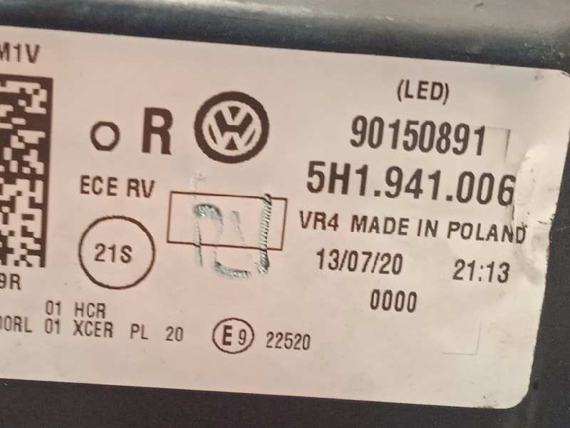 Recambio de faro derecho para volkswagen golf viii lim. (cd1) style referencia OEM IAM 5H1941006  90150891