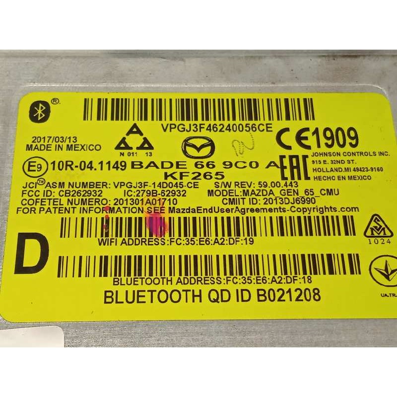 Recambio de modulo electronico para mazda 2 lim. () 1.5 16v cat referencia OEM IAM BADE669C0A  
