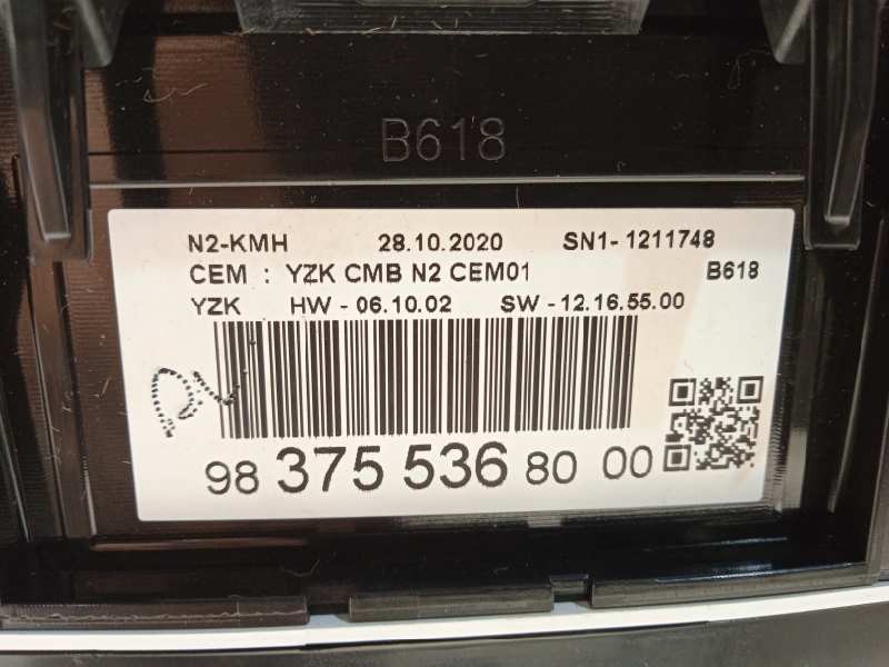 Recambio de cuadro instrumentos para citroën c3 1.2 12v e-thp / puretech referencia OEM IAM 9837553680  