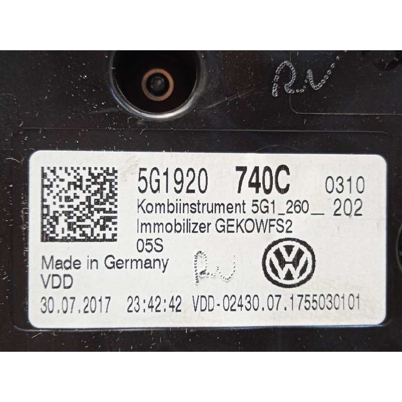 Recambio de cuadro instrumentos para volkswagen golf vii lim. (bq1) edition referencia OEM IAM 5G1920740C  