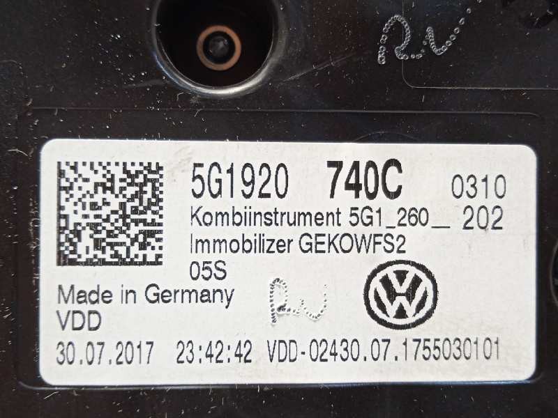 Recambio de cuadro instrumentos para volkswagen golf vii lim. (bq1) edition referencia OEM IAM 5G1920740C  