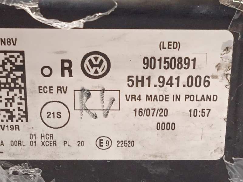 Recambio de faro derecho para volkswagen golf viii lim. (cd1) style referencia OEM IAM 5H1941006  90150891