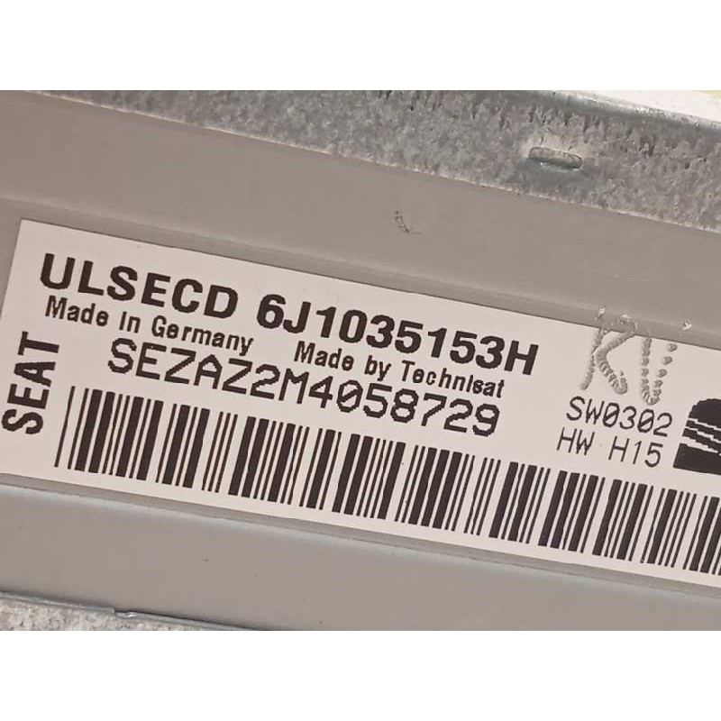 Recambio de sistema audio / radio cd para seat ibiza (6j5) 1.2 tdi referencia OEM IAM 6J1035153H  