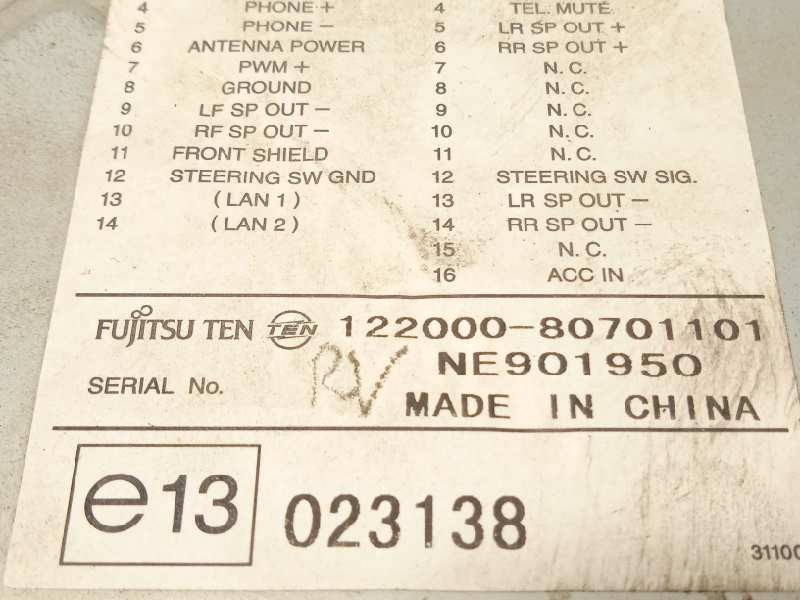 Recambio de sistema audio / radio cd para chevrolet epica 2.0 diesel cat referencia OEM IAM 96628256  E13023138