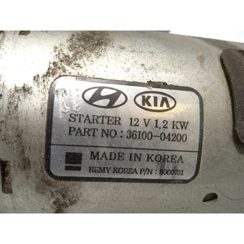Recambio de motor arranque para hyundai i20 active 1.0 tgdi cat referencia OEM IAM 3610004200  