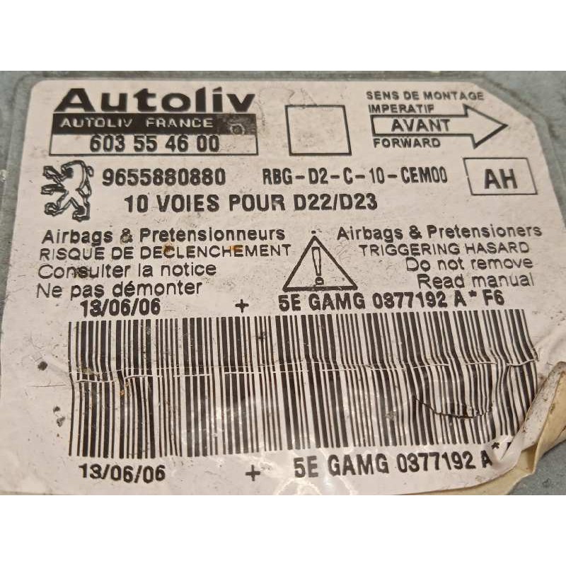 Recambio de centralita airbag para peugeot 407 st confort referencia OEM IAM 9655880880  603554600