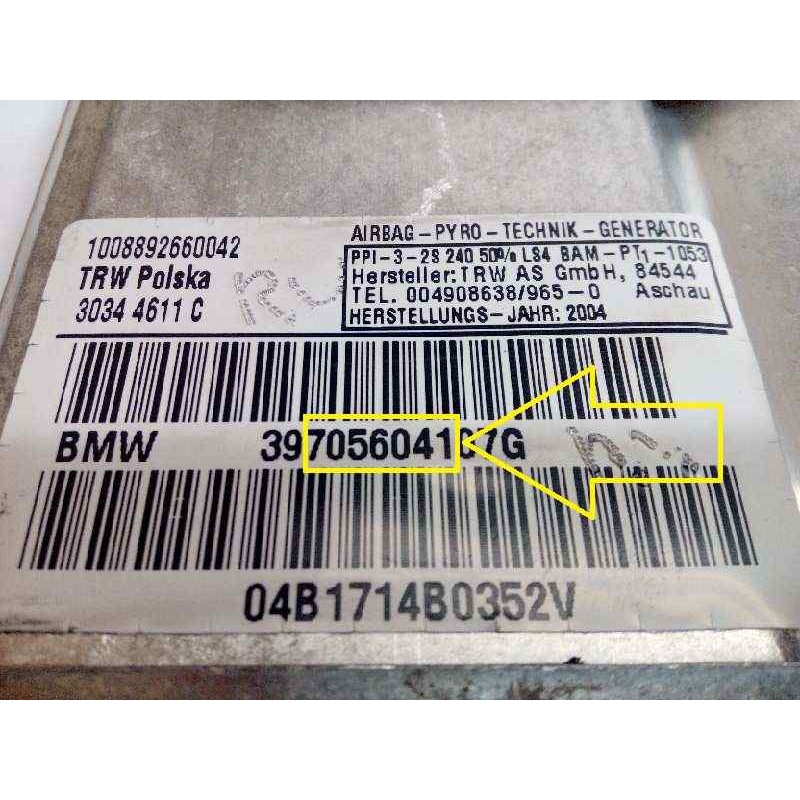 Recambio de airbag delantero derecho para bmw x3 (e83) 3.0d referencia OEM IAM 72127056041  7056041