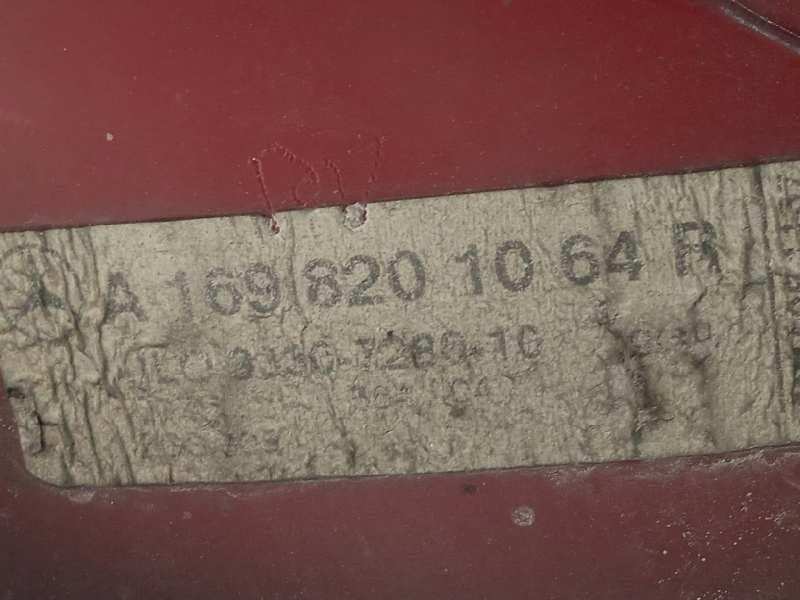 Recambio de piloto trasero derecho para mercedes-benz clase a (w169) 2.0 cdi cat referencia OEM IAM A1698201064  1698201064