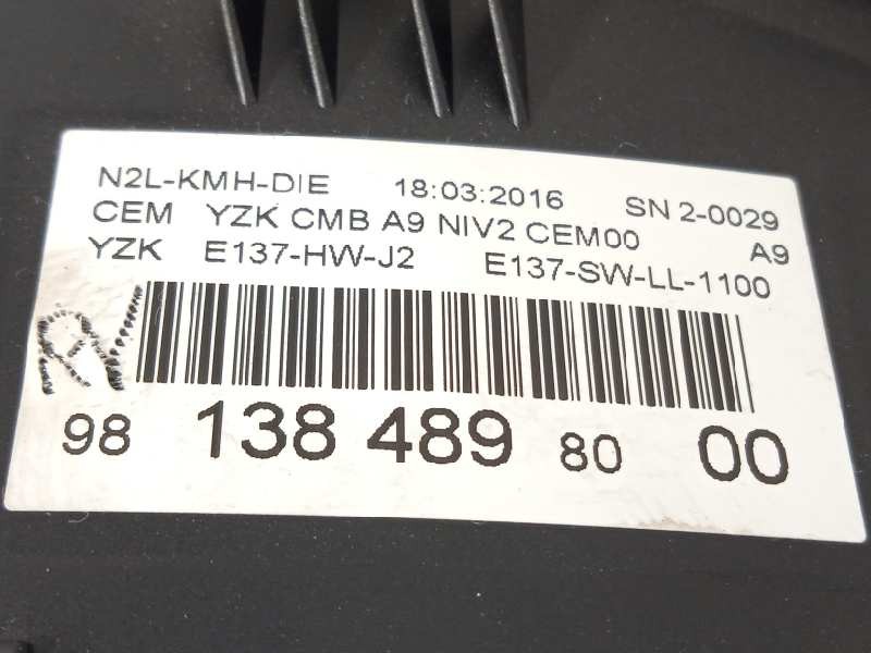 Recambio de cuadro instrumentos para peugeot 208 1.6 blue-hdi fap referencia OEM IAM 9813848980  