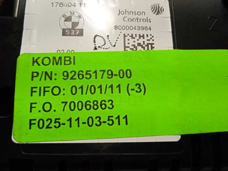 Recambio de cuadro instrumentos para bmw x3 (f25) xdrive 20d referencia OEM IAM 9265179  7006863