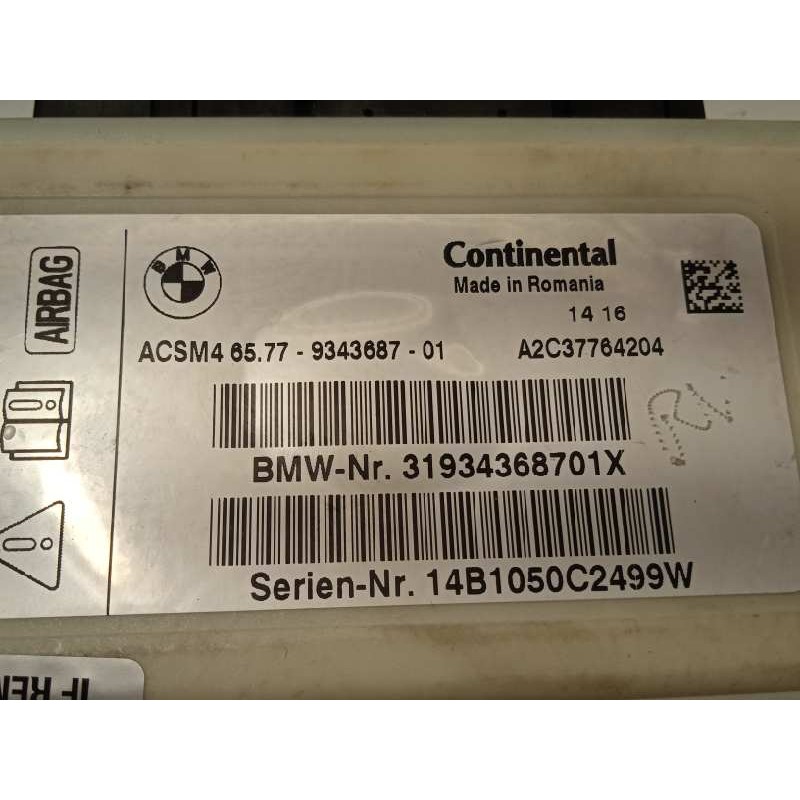 Recambio de centralita airbag para bmw serie 5 lim. (f10) 530d xdrive referencia OEM IAM 65779343687  