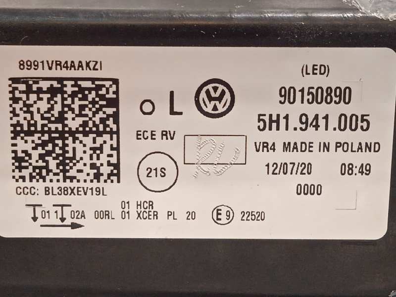 Recambio de faro izquierdo para volkswagen golf viii lim. (cd1) style referencia OEM IAM 5H1941005  90150890
