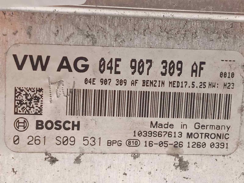 Recambio de centralita motor uce para seat ibiza (6p1) reference referencia OEM IAM 04E907309AF  0261S09531