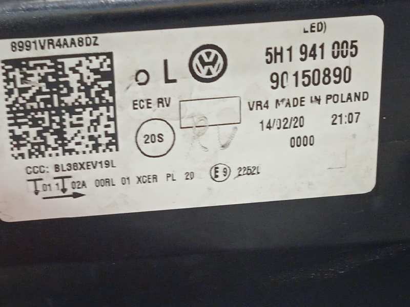 Recambio de faro izquierdo para volkswagen golf viii lim. (cd1) style referencia OEM IAM 5H1941005  90150890