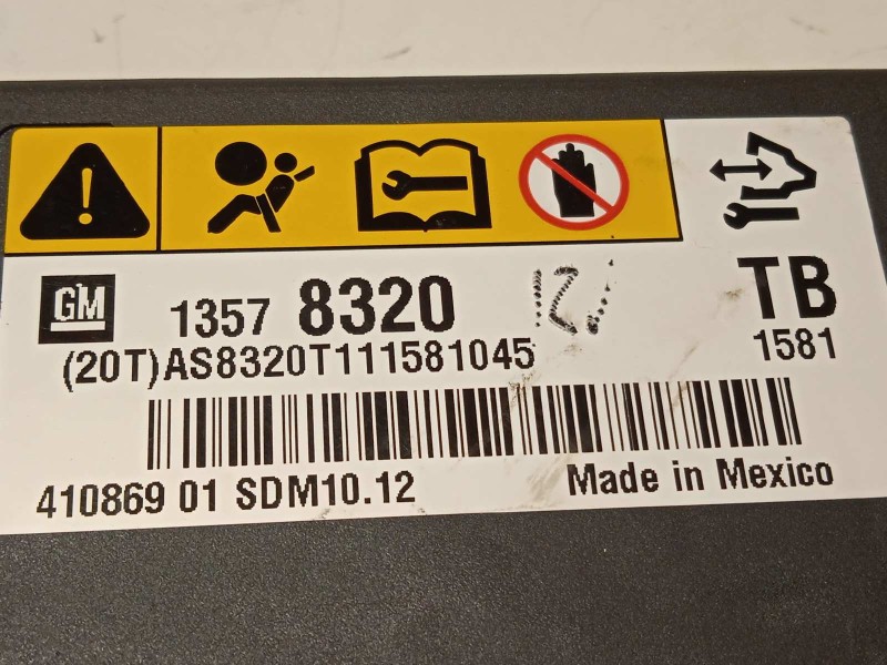 Recambio de centralita airbag para opel insignia berlina 2.0 16v cdti referencia OEM IAM 13578320  