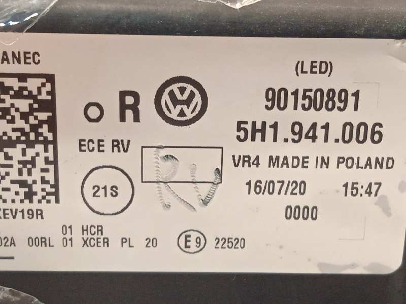 Recambio de faro derecho para volkswagen golf viii lim. (cd1) style referencia OEM IAM 5H1941006  90150891