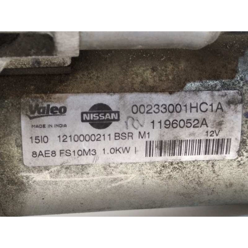 Recambio de motor arranque para nissan micra (k13) 1.2 cat referencia OEM IAM 00233001HC1A  
