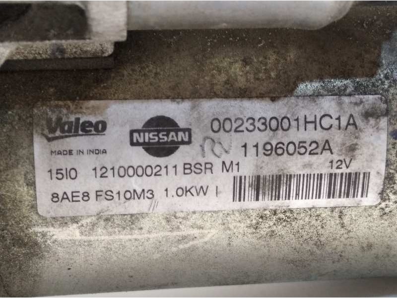 Recambio de motor arranque para nissan micra (k13) 1.2 cat referencia OEM IAM 00233001HC1A  