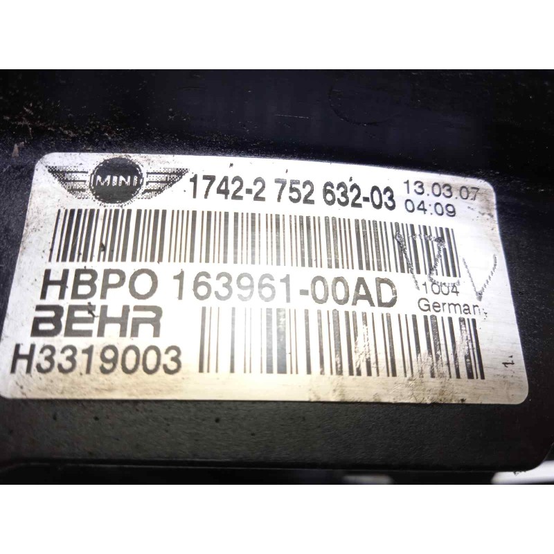 Recambio de electroventilador para mini mini (r56) cooper s referencia OEM IAM 2752632 0130303021 17422752632