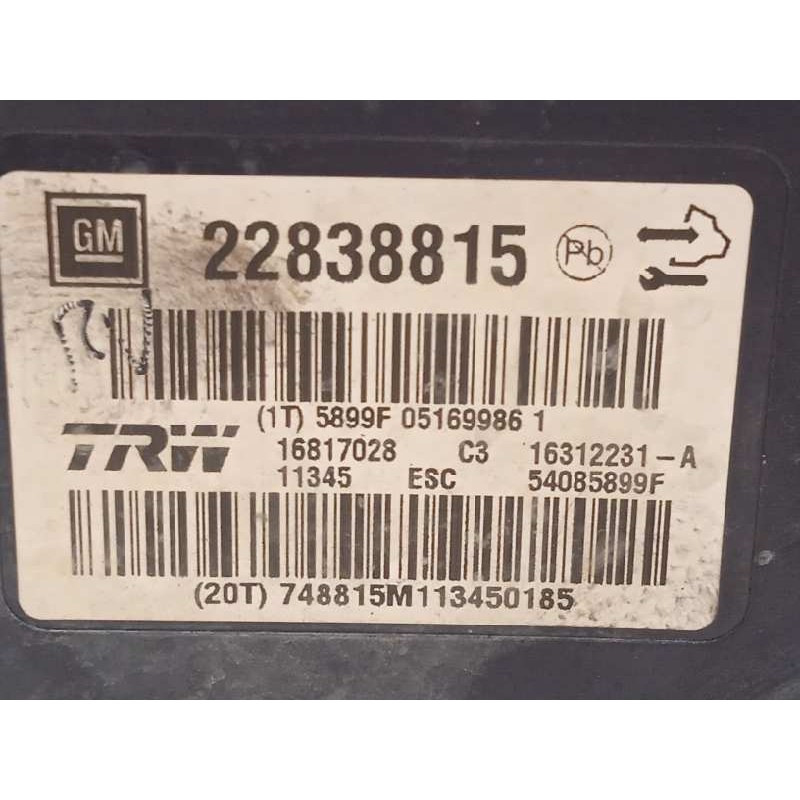Recambio de abs para opel insignia berlina 2.0 16v cdti referencia OEM IAM 22838815 16312231 16817028