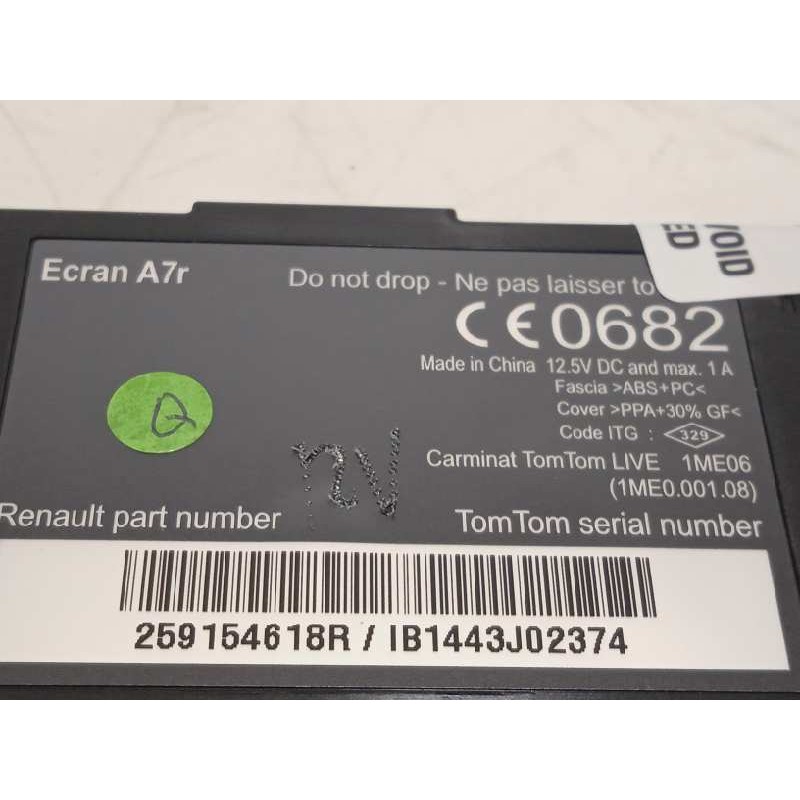 Recambio de pantalla multifuncion para renault scenic iii dynamique referencia OEM IAM 259154618R  