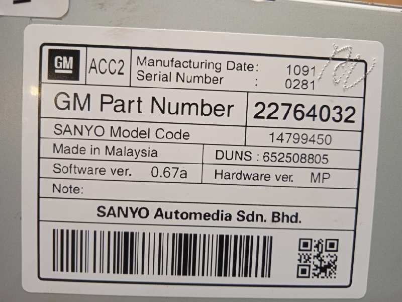 Recambio de pantalla multifuncion para opel insignia berlina 2.0 16v cdti referencia OEM IAM 22764032  