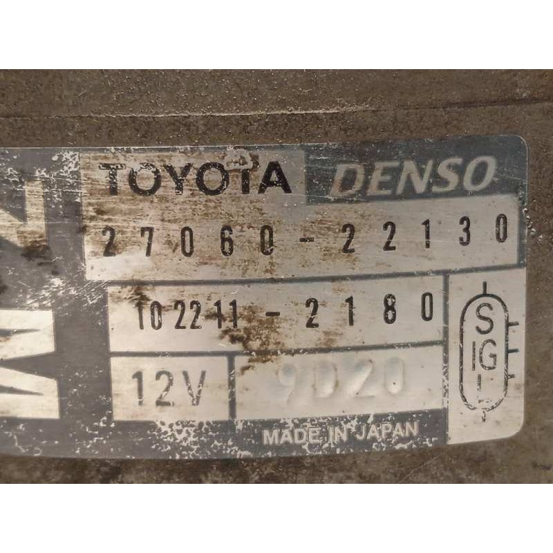 Recambio de alternador para toyota rav 4 (a2) 1.8 luna (2003) referencia OEM IAM 2706022130  1022112180