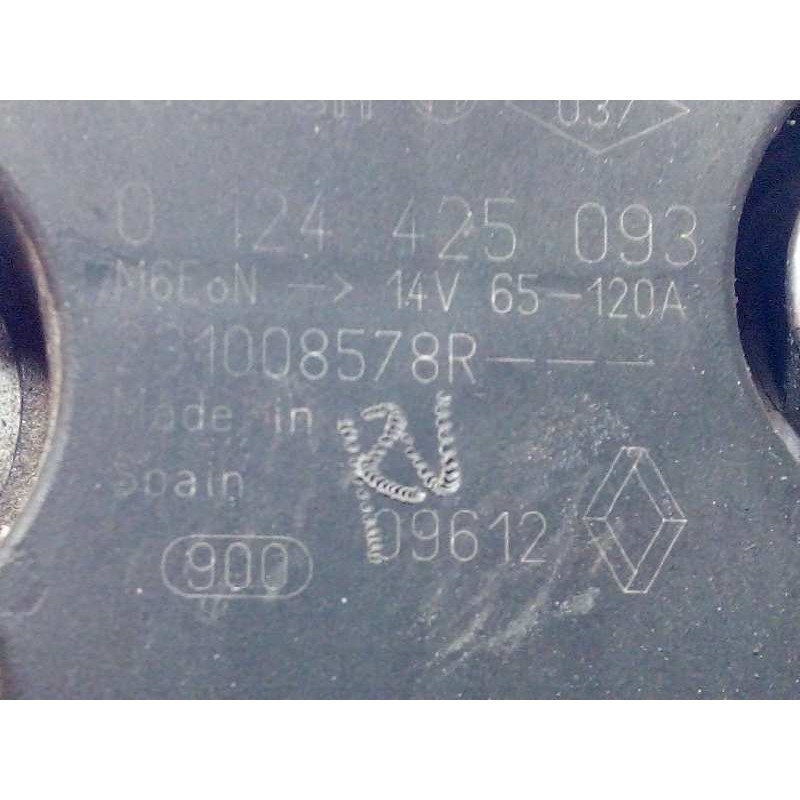 Recambio de alternador para renault twingo 1.5 dci diesel fap referencia OEM IAM 231008578R  0124425093