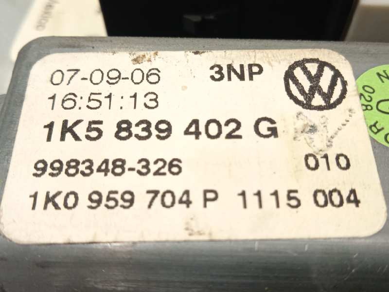 Recambio de elevalunas trasero derecho para volkswagen jetta (1k2) 1.9 tdi referencia OEM IAM 1K5839462  1K5839402G