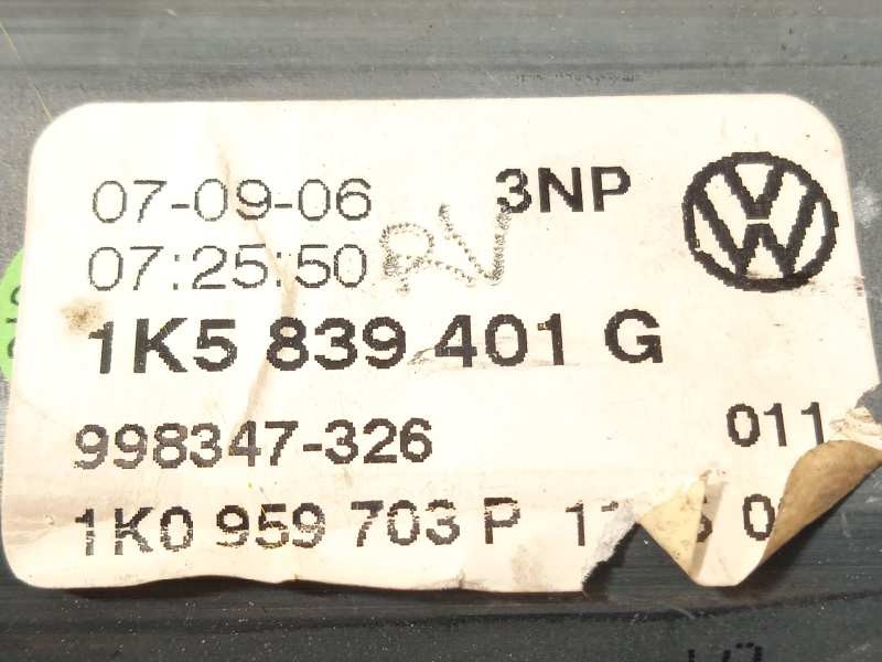 Recambio de elevalunas trasero izquierdo para volkswagen jetta (1k2) 1.9 tdi referencia OEM IAM 1K5839461  1K5839401G