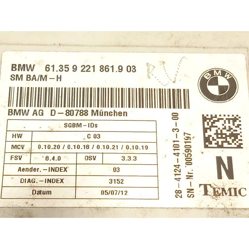 Recambio de modulo electronico para bmw x6 (e71) xdrive40d referencia OEM IAM 61359221861  