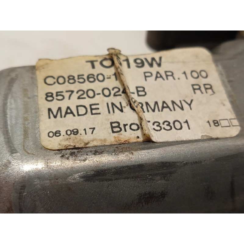 Recambio de elevalunas trasero derecho para toyota auris hybrid feel! edition referencia OEM IAM 8570202020  961919101