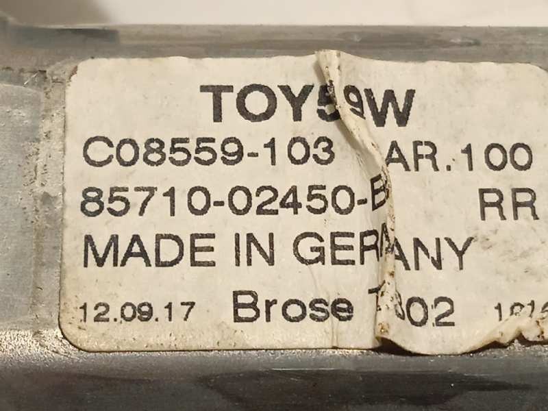 Recambio de elevalunas trasero izquierdo para toyota auris hybrid feel! edition referencia OEM IAM 8570102010  961920101