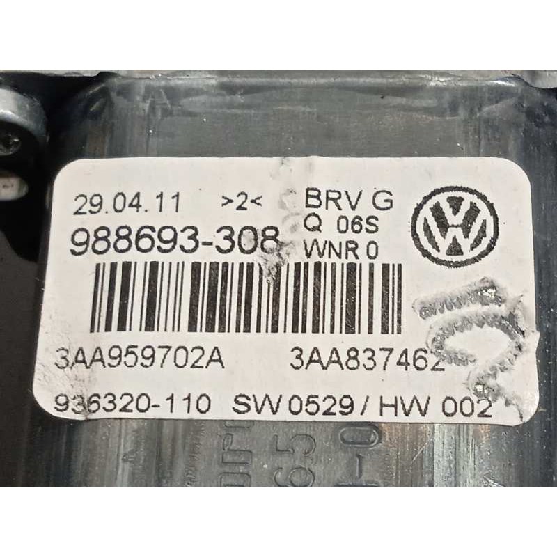 Recambio de elevalunas delantero derecho para volkswagen passat lim. (362) advance bluemotion referencia OEM IAM 3AA837756  3AA9