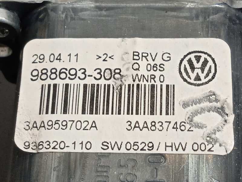 Recambio de elevalunas delantero derecho para volkswagen passat lim. (362) advance bluemotion referencia OEM IAM 3AA837756  3AA9