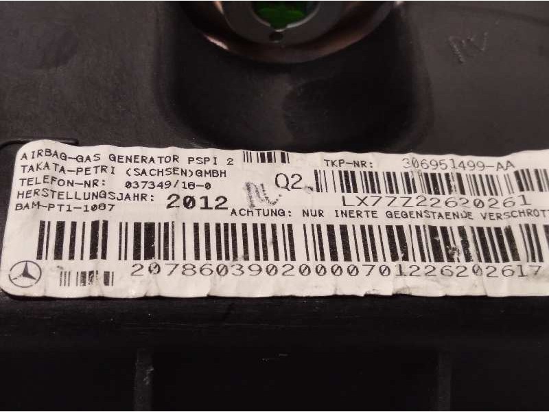 Recambio de airbag delantero derecho para mercedes-benz clase c (w204) coupe 2.1 cdi cat referencia OEM IAM 2078603902  A2078603