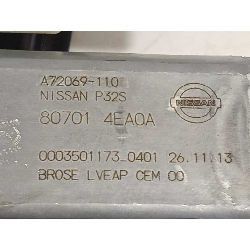 Recambio de elevalunas delantero izquierdo para nissan qashqai (j11) 1.6 dci turbodiesel cat referencia OEM IAM 807014EA0A  