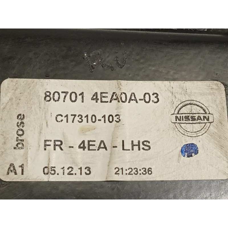 Recambio de elevalunas delantero izquierdo para nissan qashqai (j11) 1.6 dci turbodiesel cat referencia OEM IAM 807014EA0A  