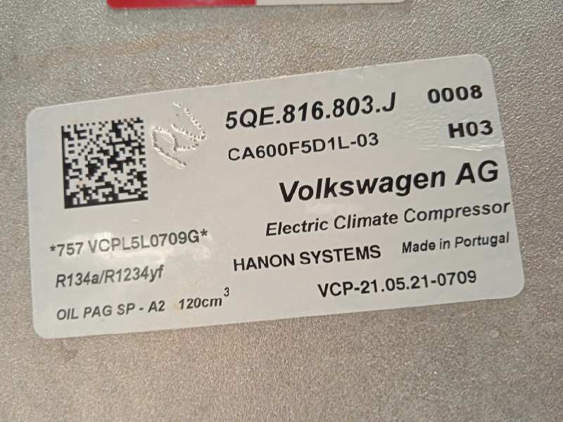 Recambio de compresor aire acondicionado para volkswagen golf vii lim. (bq1) gte referencia OEM IAM 5QE816803J  
