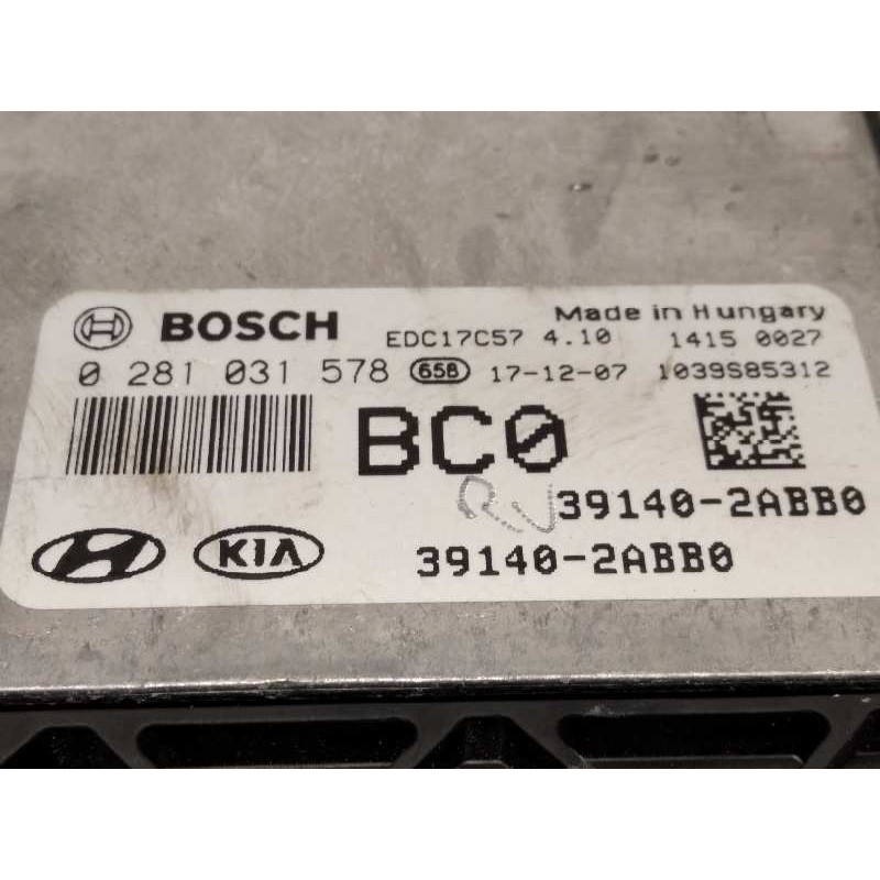 Recambio de centralita motor uce para hyundai tucson 1.7 crdi cat referencia OEM IAM 391402ABB0  0281031578
