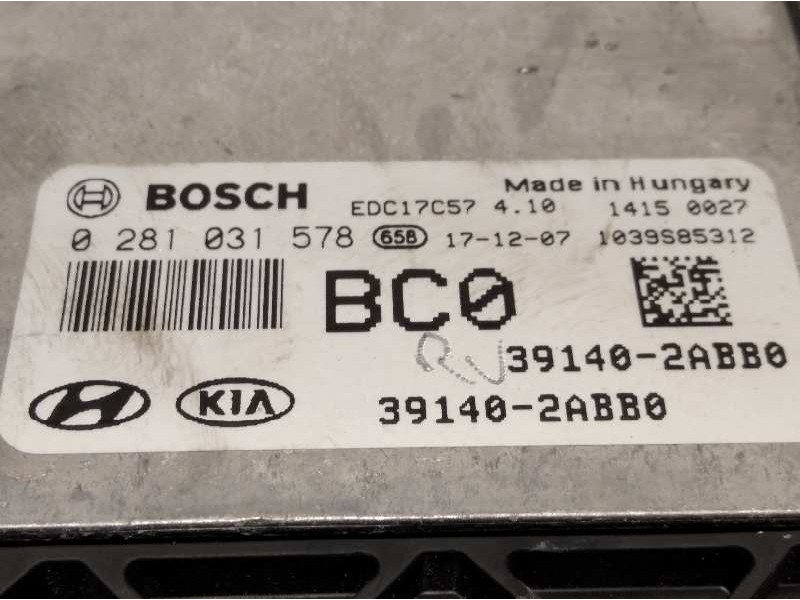 Recambio de centralita motor uce para hyundai tucson 1.7 crdi cat referencia OEM IAM 391402ABB0  0281031578