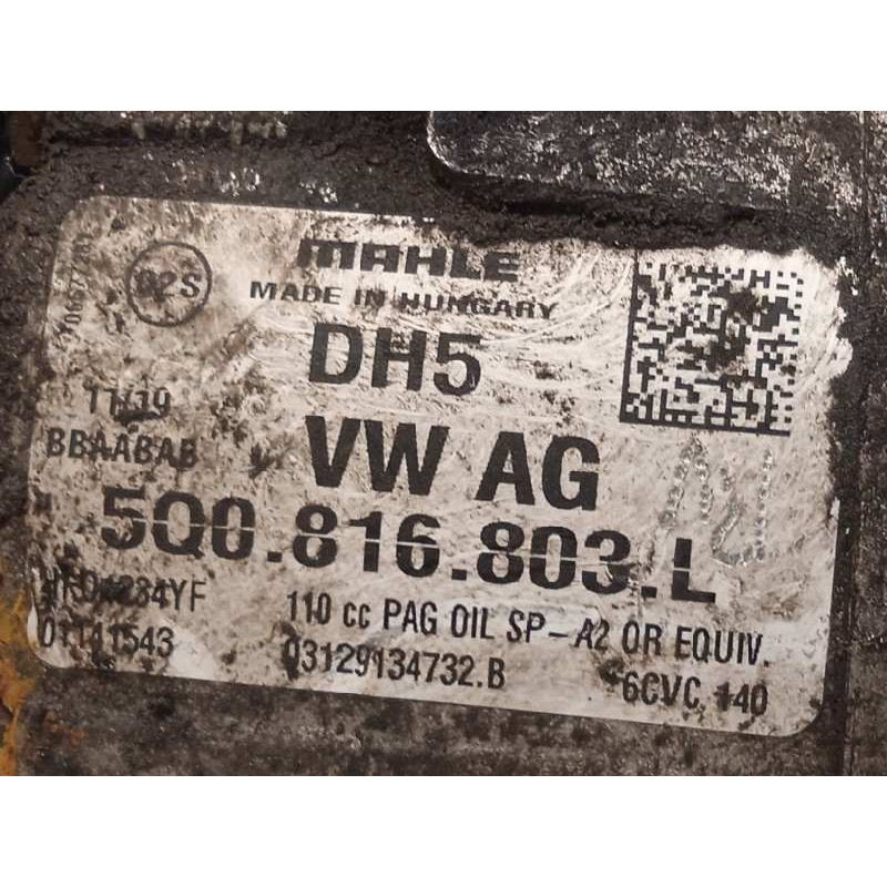 Recambio de compresor aire acondicionado para skoda fabia familiar 1.0 referencia OEM IAM 5Q0816803L  