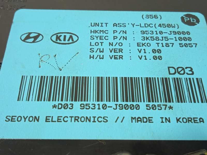 Recambio de modulo electronico para hyundai kona 1.0 tgdi cat referencia OEM IAM 95310J9000  3K58J51000