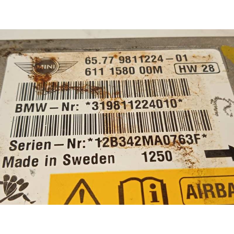 Recambio de centralita airbag para mini clubman (r55) cooper d referencia OEM IAM 6577981224  