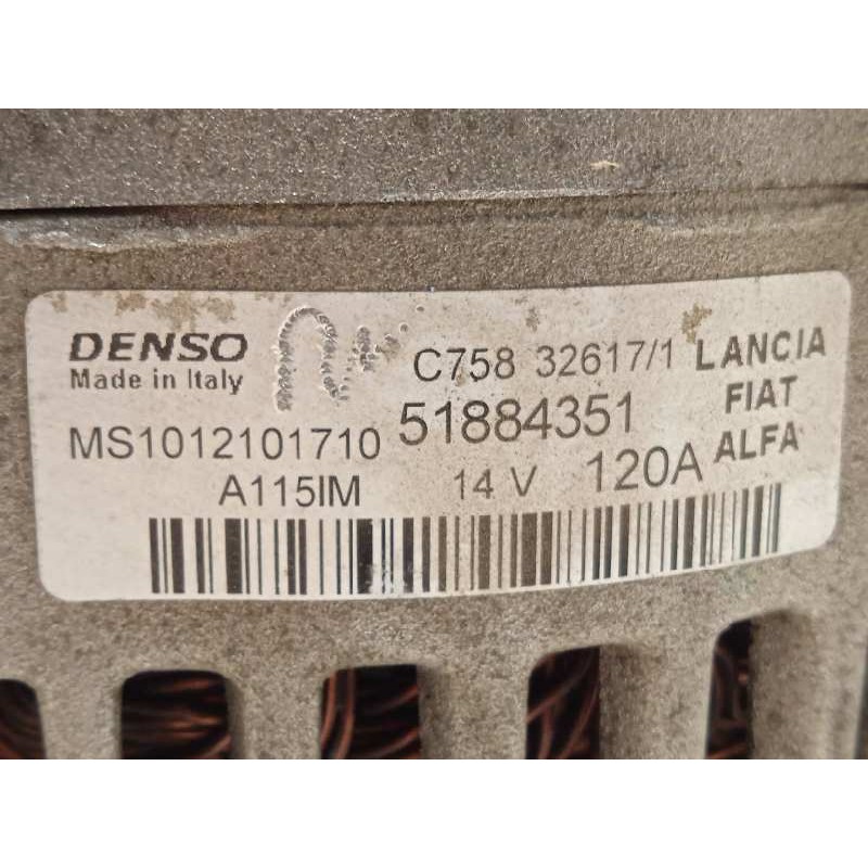 Recambio de alternador para jeep renegade 1.6 m-jet cat referencia OEM IAM 51884351  MS1012101710