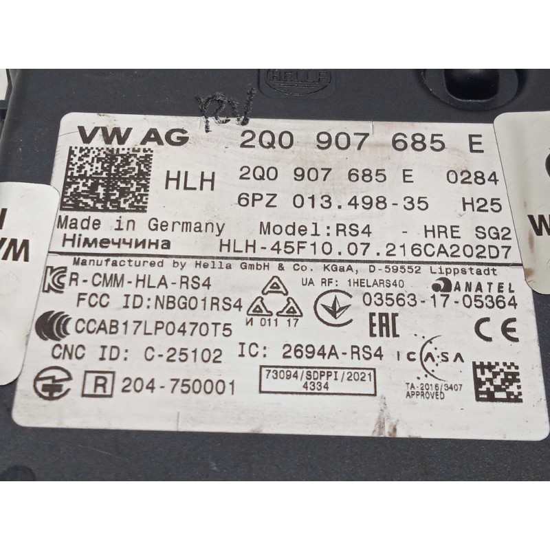 Recambio de modulo electronico para seat leon sportstourer (kl8) fr referencia OEM IAM 2Q0907685E  
