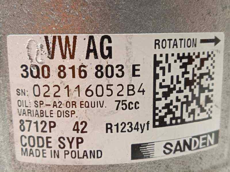 Recambio de compresor aire acondicionado para volkswagen taigo 1.0 referencia OEM IAM 3Q0816803E  8712P